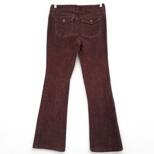 y2k 70s style chocolate brown eddie bauer low rise flare corduroy pants